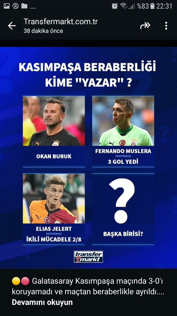 sizce kime yazılmalı <a href="/Transfermarkt/">Transfermarkt</a> #GalatasaraySK #gs #galatasaray