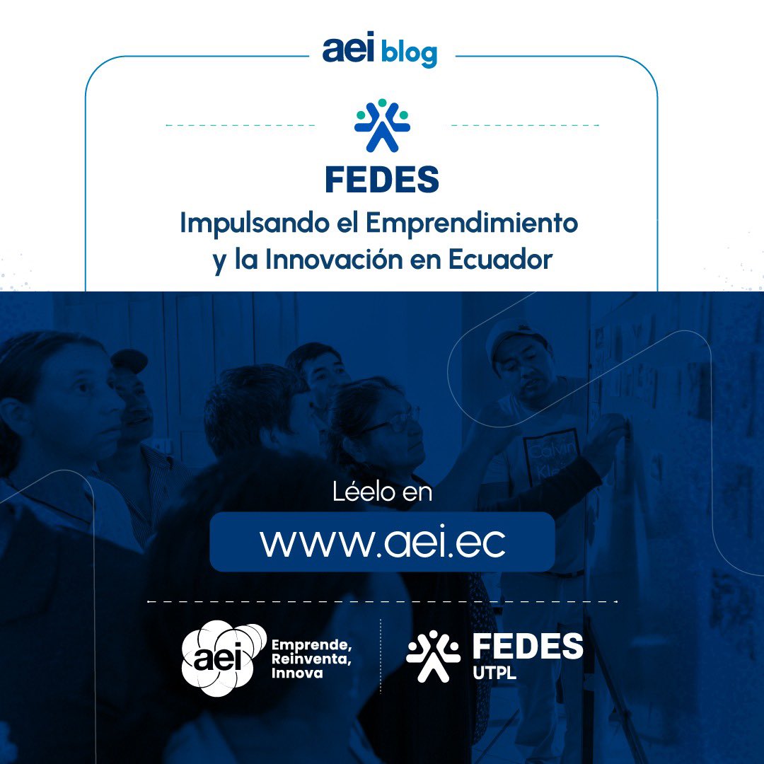 📢 ¡Lee el nuevo artículo de <a href="/librepensador/">Roberto</a>, Director Ejecutivo de #Fedes, en <a href="/aeiecuador/">AEI</a>! 🌱💡 

Descubre cómo impulsamos el #emprendimiento y la #innovación en Ecuador, fortaleciendo nuestras comunidades. 🚀🤝

👉 acortar.link/QTJFsu

 #InnovaciónSocial <a href="/utpl/">🎓 UTPL</a>