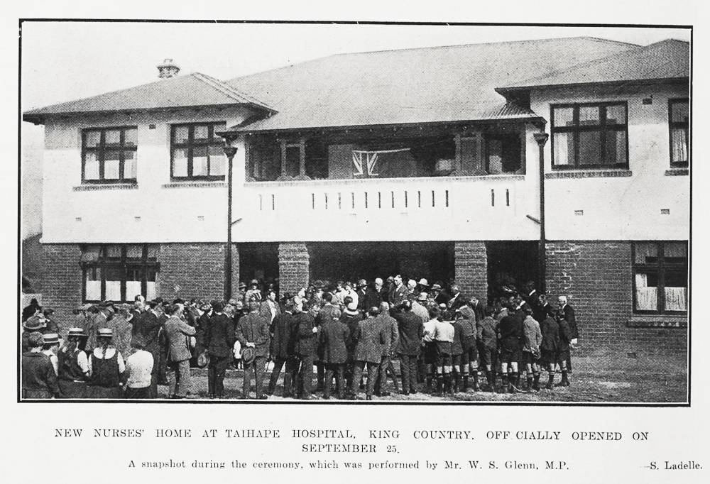 New Nurses' Home at Taihape Hospital, King Country, officially opened on September 25.    kura.aucklandlibraries.govt.nz/digital/collec…