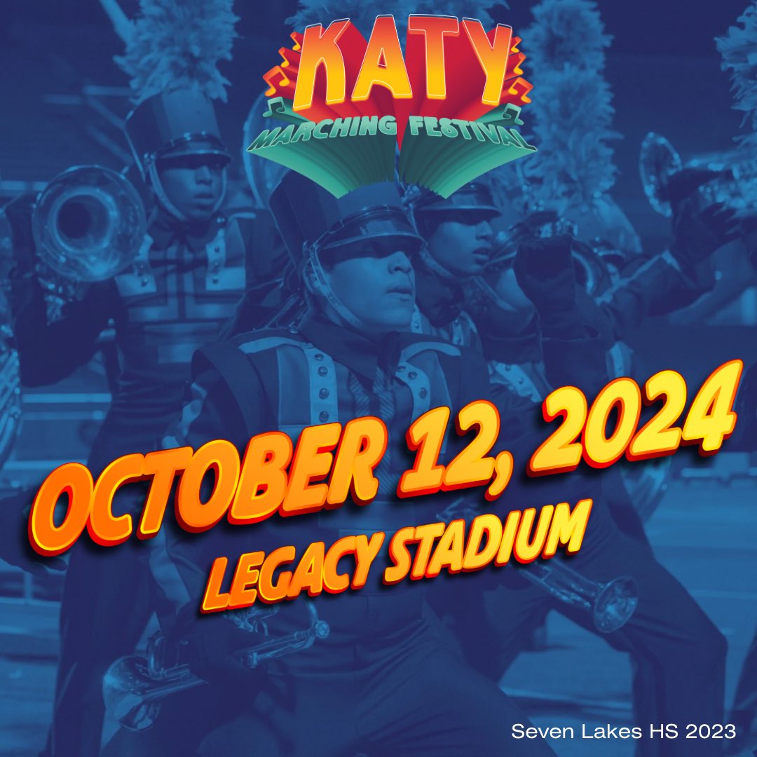 Get ready for the 2024 #katymarchingfestival on October 13, 2024 featuring some of the top bands in the area. @fineartskatyisd #katyisdfinearts #highschoolmarchingband