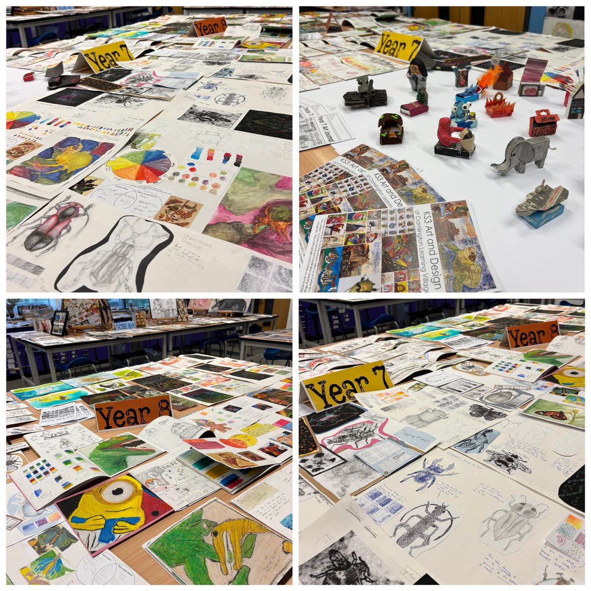 CLV_ART's tweet image. Such a positive atmosphere in the art rooms tonight at our Year 6 open evening. No sweets, no games and no gimmicks, just a celebration of high quality artwork by our brilliant students 🎨