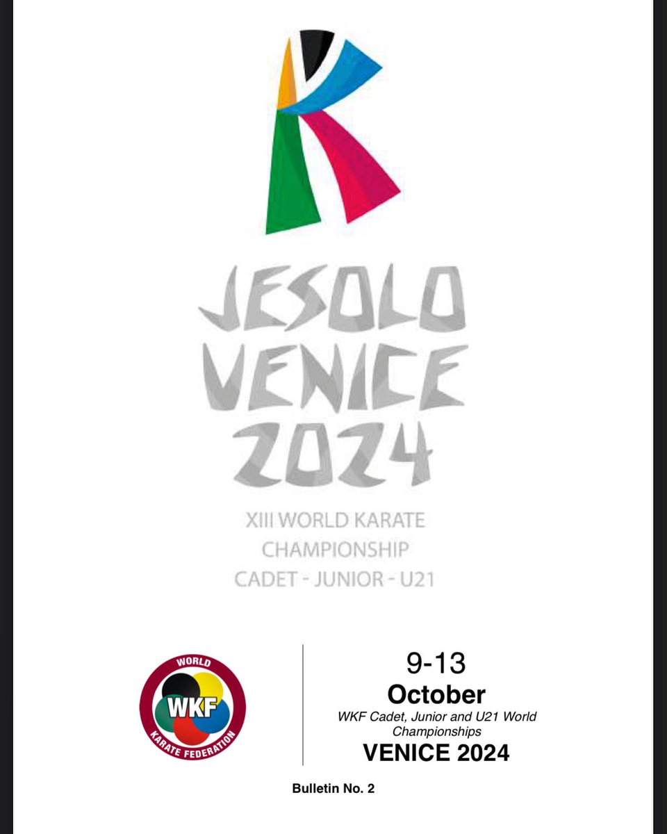 Good luck to everyone competing and attending the WKF Junior World Championships