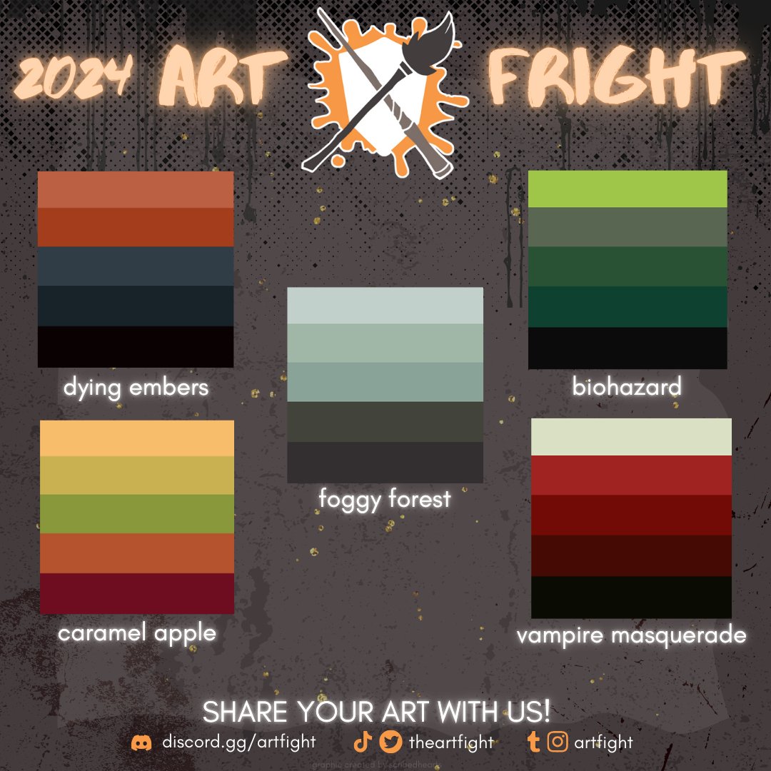 Time for some festive fall prompts with #ArtFright2024 🎃

Want an on-site achievement for participating in Art Fright? Create artwork that incorporates either a prompt or a palette (or both!) and submit it to the Google form below. The form closes on November 1st at 12 AM MST.