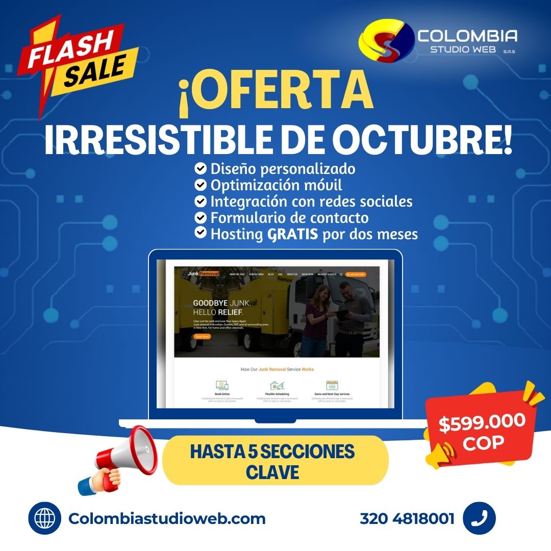 colombiastudio's tweet photo. ✨ 5 secciones clave para mostrar lo mejor de tu negocio.
📱 Optimización móvil para que tu web luzca perfecta en cualquier dispositivo.
🔗 Integración con redes sociales: Conecta fácilmente con tus seguidores.
🔒 Hosting GRATIS los dos primeros meses 
📧 Formulario de contacto https://t.co/jZ3Gr60lJV