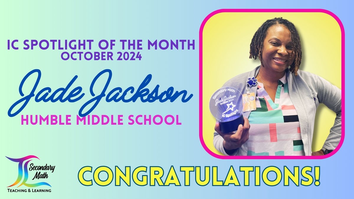 🎉 Congrats to Jade, our IC Spotlight for October! 🌟 She's made a huge impact in 6th and 7th grade PLCs by implementing changes that boost collaboration and data analysis. The teams have shown remarkable growth this year under her leadership! 👏
