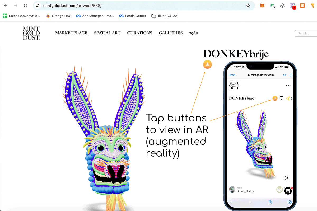 ✨𝑵𝒆𝒘 𝑪𝒐𝒏𝒕𝒆𝒔𝒕✨

Hey artists! 🌟Are you ready to bring your AR artwork to life and win wild prizes? Join the Mint Gold Dust x <a href="/IllustSpace/">illust. | Augmented Reality Studio</a> photo contest and step Into the Wild! 💫

Step one: Head over to the Spatial Art browser on Mint Gold Dust and place your selected