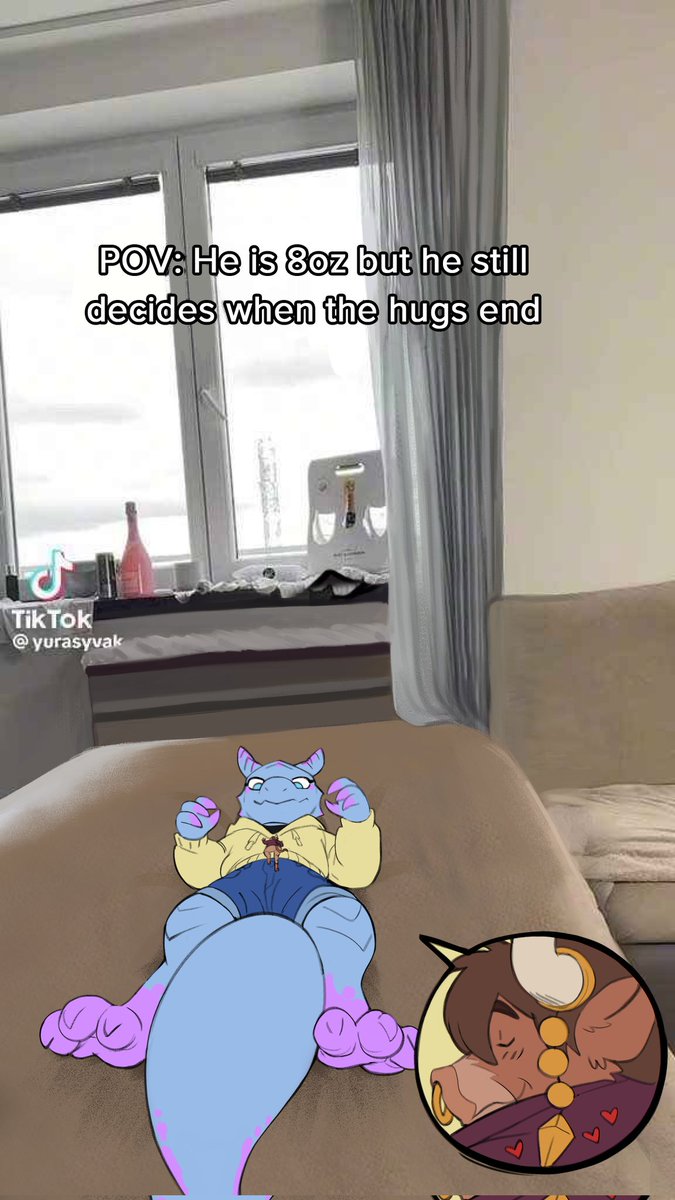 Sometimes I can be the little goober too, as a treat 👉👈 

🎨: <a href="/RMikkyart/">R.Mikky 🦝🌱</a>