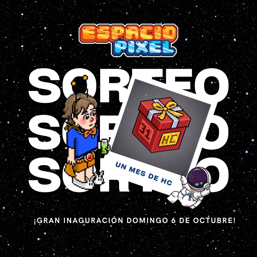 EspacioPixelHB's tweet image. ☄️Sorteo Caja HC de 31 días ☄️

🚀 Requisitos: Follow y RT 🚀 

🛸 Cierra y entregamos ganador el día domingo 06 de Octubre, en nuestra inauguración oficial 🛸