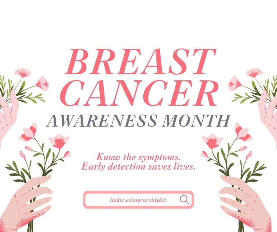 ReidyMyra's tweet photo. October is Breast Cancer Awareness Month. Early detection saves lives! Know the symptoms and encourage your loved ones to get screened. Together, we can make a difference. #BreastCancerAwareness #EarlyDetection #HealthMatters https://t.co/6ZW29pG0v3