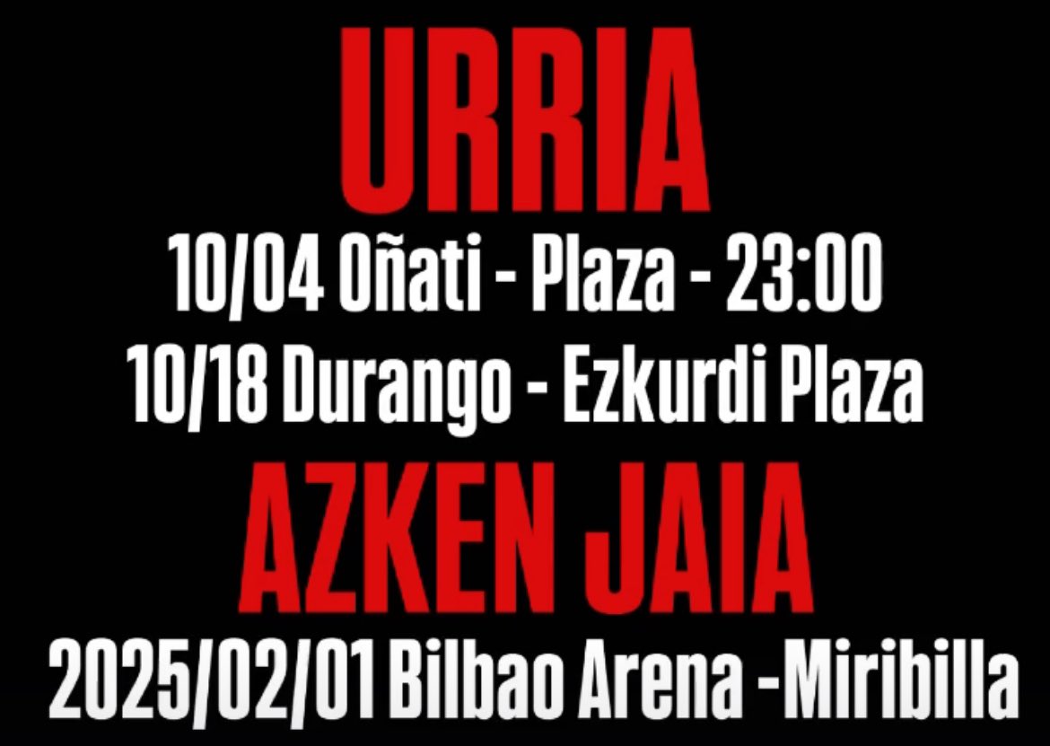 EsneBeltza's tweet photo. Esne Beltza-ren azken kontzertuak datoz‼️ Oñati, Durango eta Miribilla (sarrerak ⬇️) 
https://t.co/B3YT138JkU

Pixkanaka bukatzen doa gure “Agur Deneri” azken bira. https://t.co/FQjWjOkvna