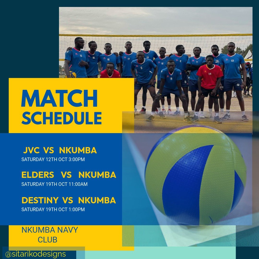 We finally join the digital social network as Nkumba Navy after long a time of cooking how it would be embraced by our funs and well wishers. And here we come to show our Serie C match schedule for the first three games as scheduled by the league mgt. Thanks 
#nkumbauni@30 #navy