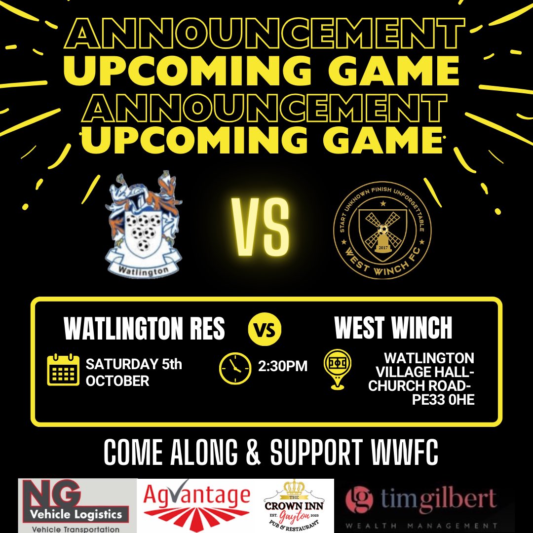 THIS SATURDAY⚽️ - Details below to come &amp; show your support💛🖤💛🖤