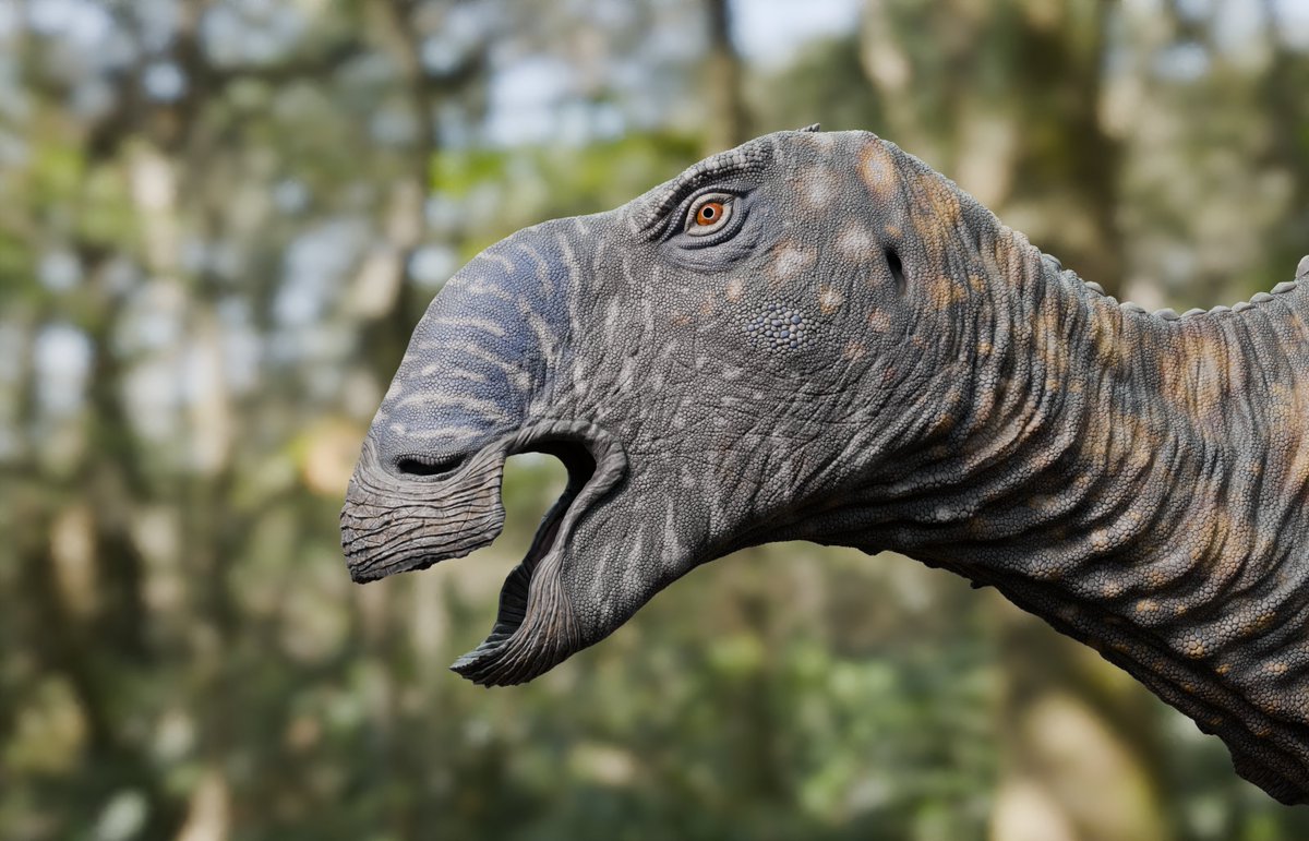 RexyMex_'s tweet image. Brachylophosaurus bust 3D render