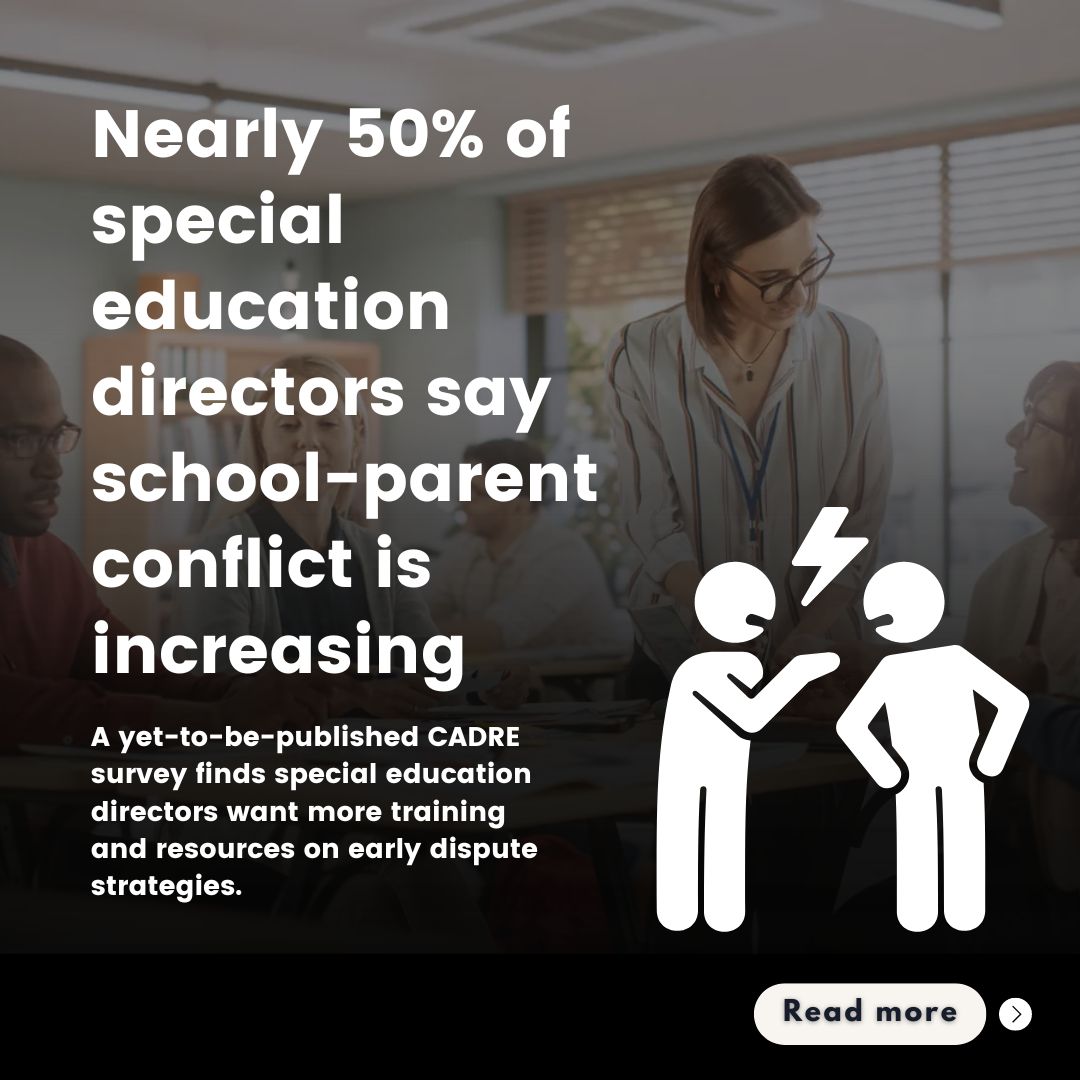 Nearly 50% of special education directors report increased conflict with parents, per new survey. #SpecialEducation #ConflictResolution #SchoolParentRelations. 
Read More - k12dive.com/news/special-e…