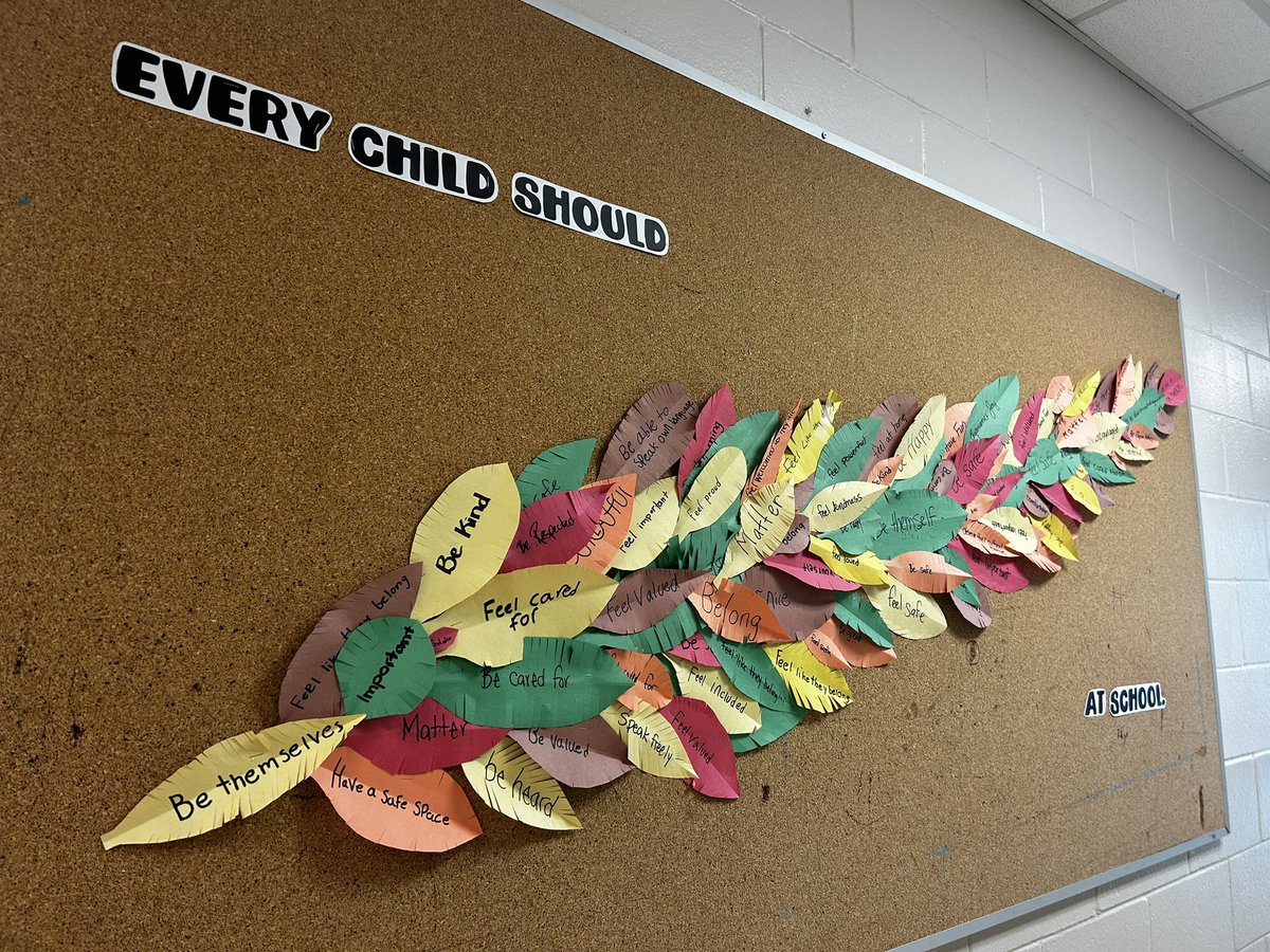 MsKFrenette's tweet photo. Yesterday, the 7s were asked to listen and empathize as they reflected on the experiences of those affected by residential schools, including children, their families, and their ancestors. They then created feathers to represent what every child should experience at schools. https://t.co/nLSXeGCMzq