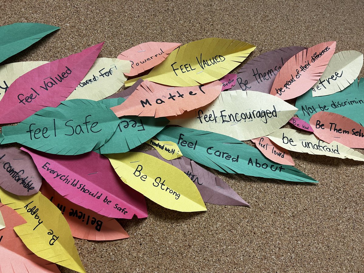 MsKFrenette's tweet photo. Yesterday, the 7s were asked to listen and empathize as they reflected on the experiences of those affected by residential schools, including children, their families, and their ancestors. They then created feathers to represent what every child should experience at schools. https://t.co/nLSXeGCMzq
