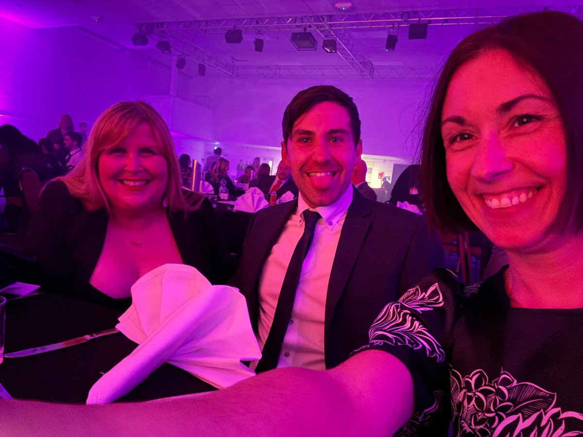OverdClaire's tweet photo. Ah well done @DozGriff for awesome nomination @socialbizwales for @WeAreTrivallis Gramo project.  Always winner 🏆 in our eyes    
Have a great evening with bestie team mates @cathking77 @EmmaJon81212021 
🥳🤩 https://t.co/fx892opFEU