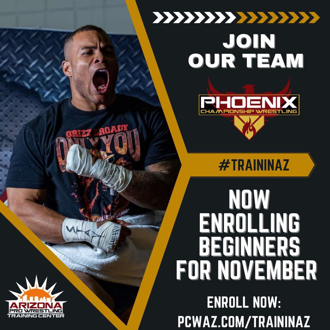 TrainInAZ's tweet photo. To be the best, you have to train to the best.  If you are serious about wanting to learn how to be a professional wrestler, THIS is where you need to be.

Enroll now:
https://t.co/Ljkzo4aEwo https://t.co/MtR3NZ2hd0