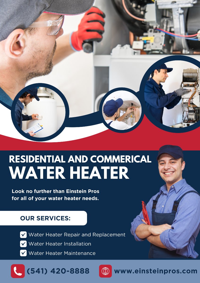 einsteinpros_'s tweet photo. Our plumbing geniuses offer fast, reliable water heater repair, installation, and maintenance. Call us today!

☎️(541) 420-8888
💻https://t.co/Hs3qqE0hW0

#centraloregon #centralOR #oregon #bendoregon #redmondoregon #oregonlife #livinginoregon #oregonbusiness https://t.co/0lPkx1fZsU