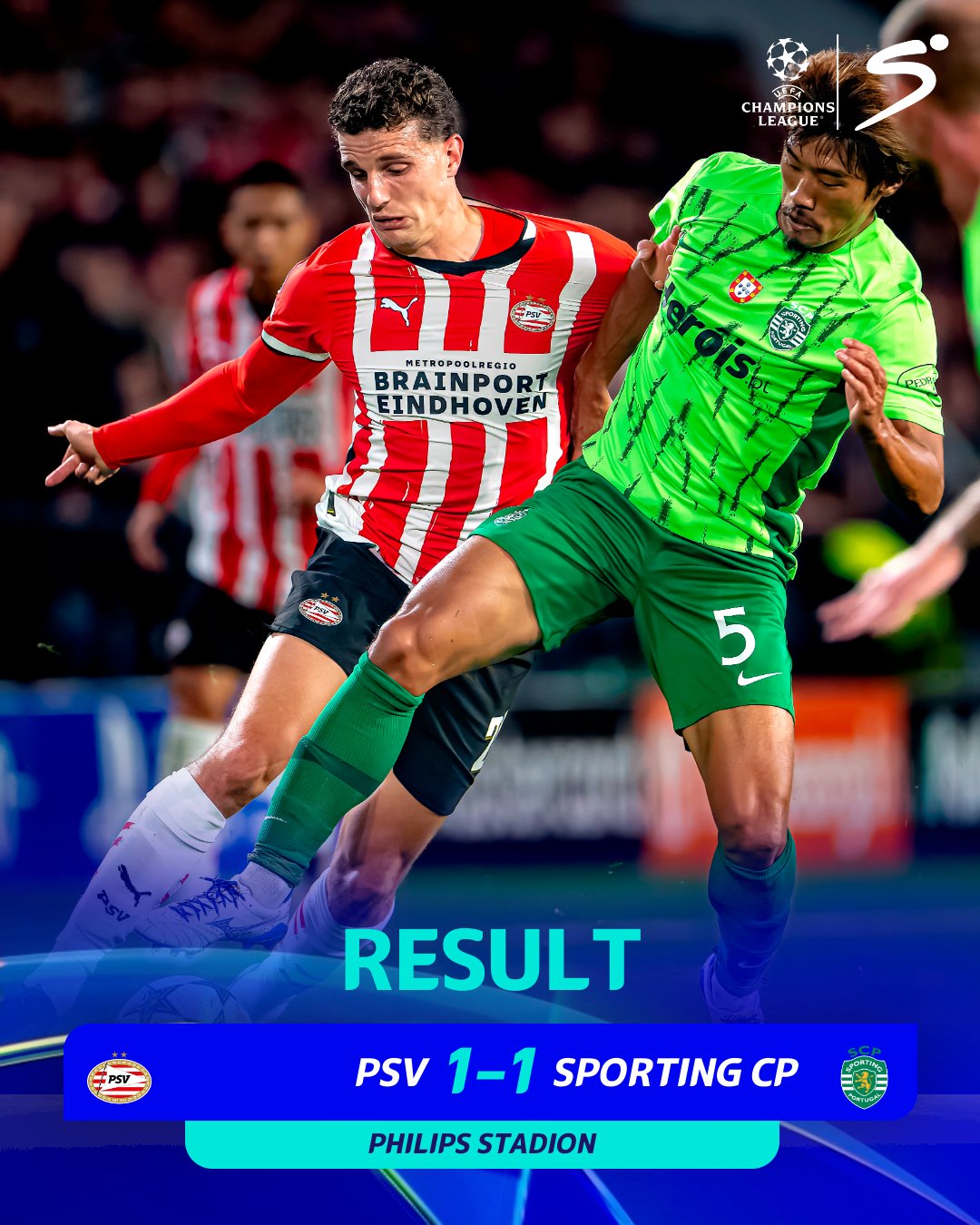 SuperSport Football on X It all ends with 1 goal apiece between PSV and Sporting UCL https t 2BRIZy3S2D X