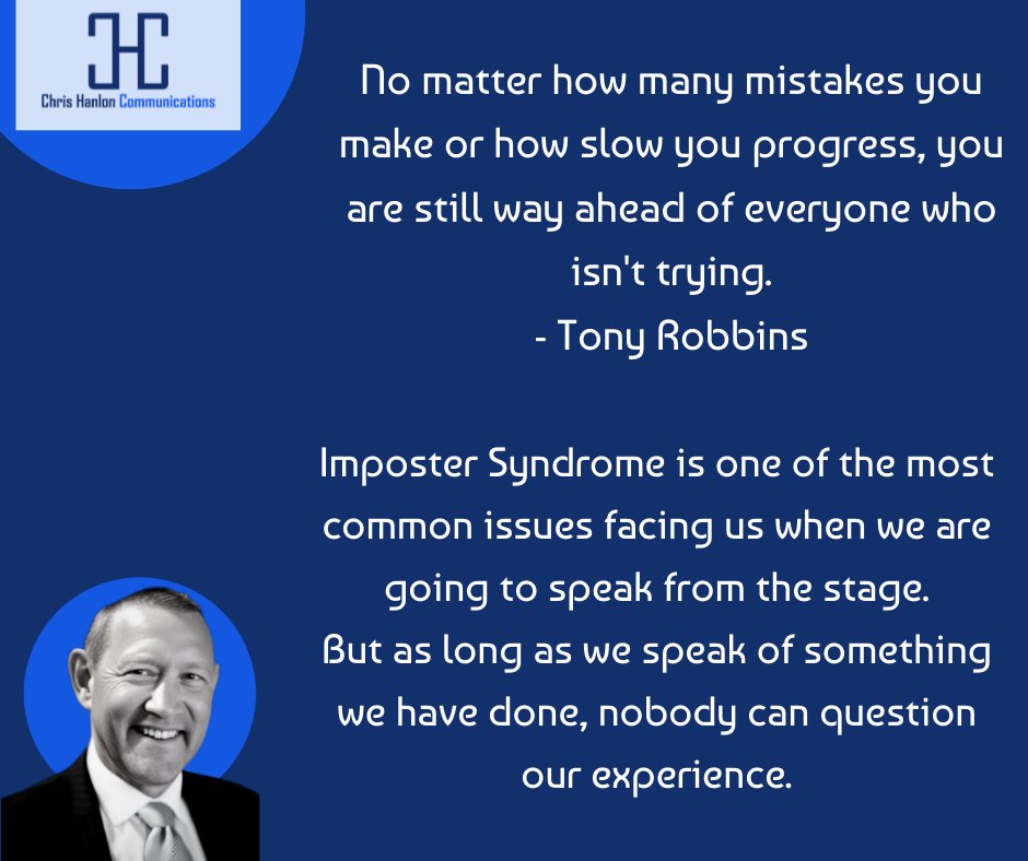 Avoid imposter syndrome by frankly telling the story of your experiences and how you felt.