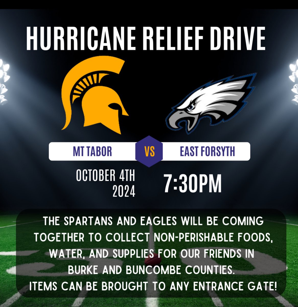 Coach Cromwell (@coach_crom) on Twitter photo Big game this Friday! However, let’s make sure the real winners are our neighboring schools and communities that are hurting to our west. Bring your donations to <a href="/Tabor_City/">Mount Tabor High</a> this Friday! Big game this Friday! However, let’s make sure the real winners are our neighboring schools and communities that are hurting to our west. Bring your donations to <a href="/Tabor_City/">Mount Tabor High</a> this Friday!