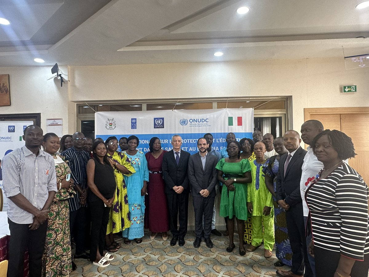 H.E the Amb. for 🇮🇹 to 🇧🇫 thanked <a href="/TIPSOM_WCA/">UNODC TIPSOM, West & Central Africa</a> <a href="/PNUD_BFA/">Le PNUD au Burkina Faso 🇧🇫</a> <a href="/UNDPWACA/">UNDP West and Central Africa 🇺🇳</a> <a href="/unis_sahel/">UNISS</a>  for the commitment for the project. He reiterated the support of 🇮🇹 and <a href="/ItalyMFA/">Farnesina 🇮🇹</a> <a href="/ItalyMFA_int/">Italy MFA</a> to contribute to focus on protection &amp; education of 👧🏽👦🏽 and other issues in the Sahel.