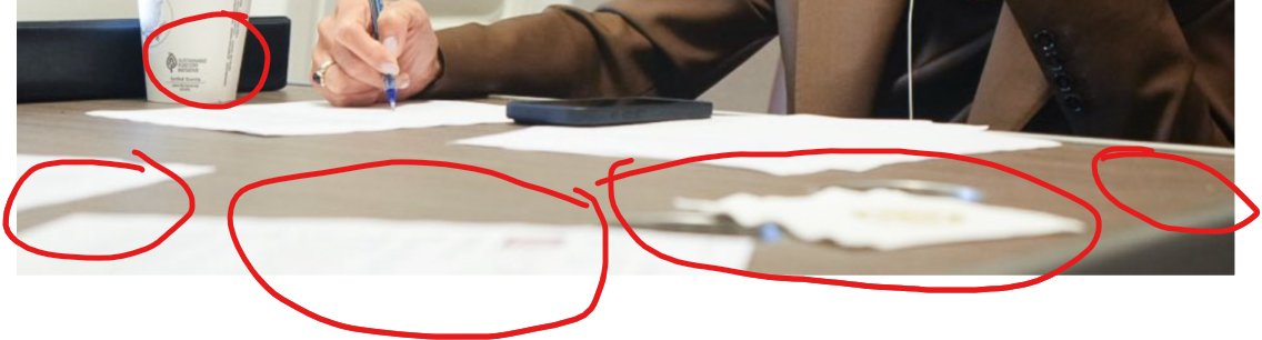 AirbotGamerTV's tweet photo. @realDonaldTrump The photo is blurred due to the camera focusing and censoring to protect the documents. The headphones are plugged in. These are not blank papers. I marked the indicators. The wire is visible but is muffled by being on the white surface with blur.

@CommunityNotes get on here. https://t.co/5VmrLfvidv