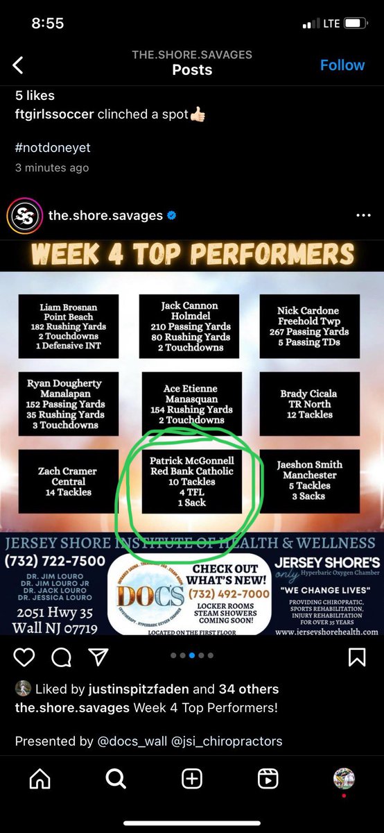 Thanks <a href="/theshoresavages/">The Shore Savages</a> for the recognition as a Top Performer last week
<a href="/mfarrellsports/">Mike Farrell</a> @CoachSchuman <a href="/CoachLangeRBC/">Coach Lange</a>