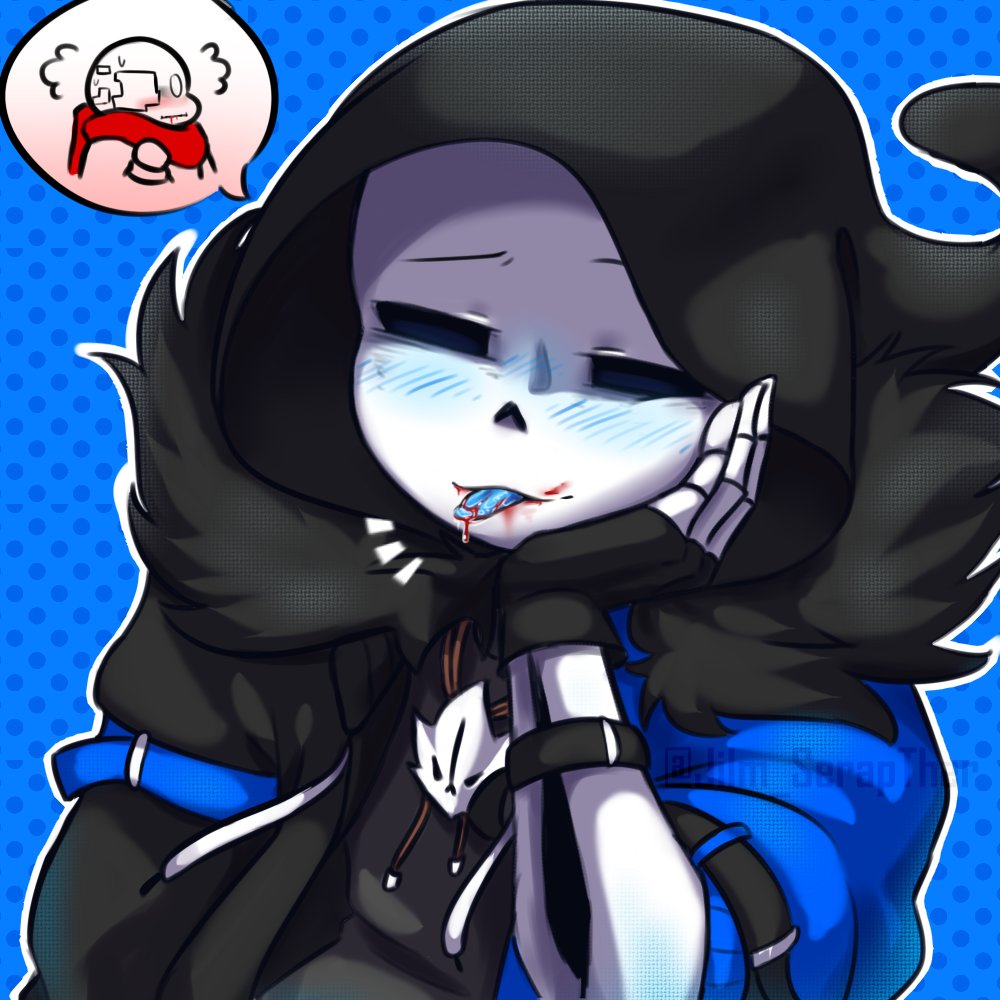 reaper accustomed to the taste of blood (?) xD  

#afterdeath #afterdeathsanscest #genosans #reapersans #reaperxgeno #sanscest #robloxskin