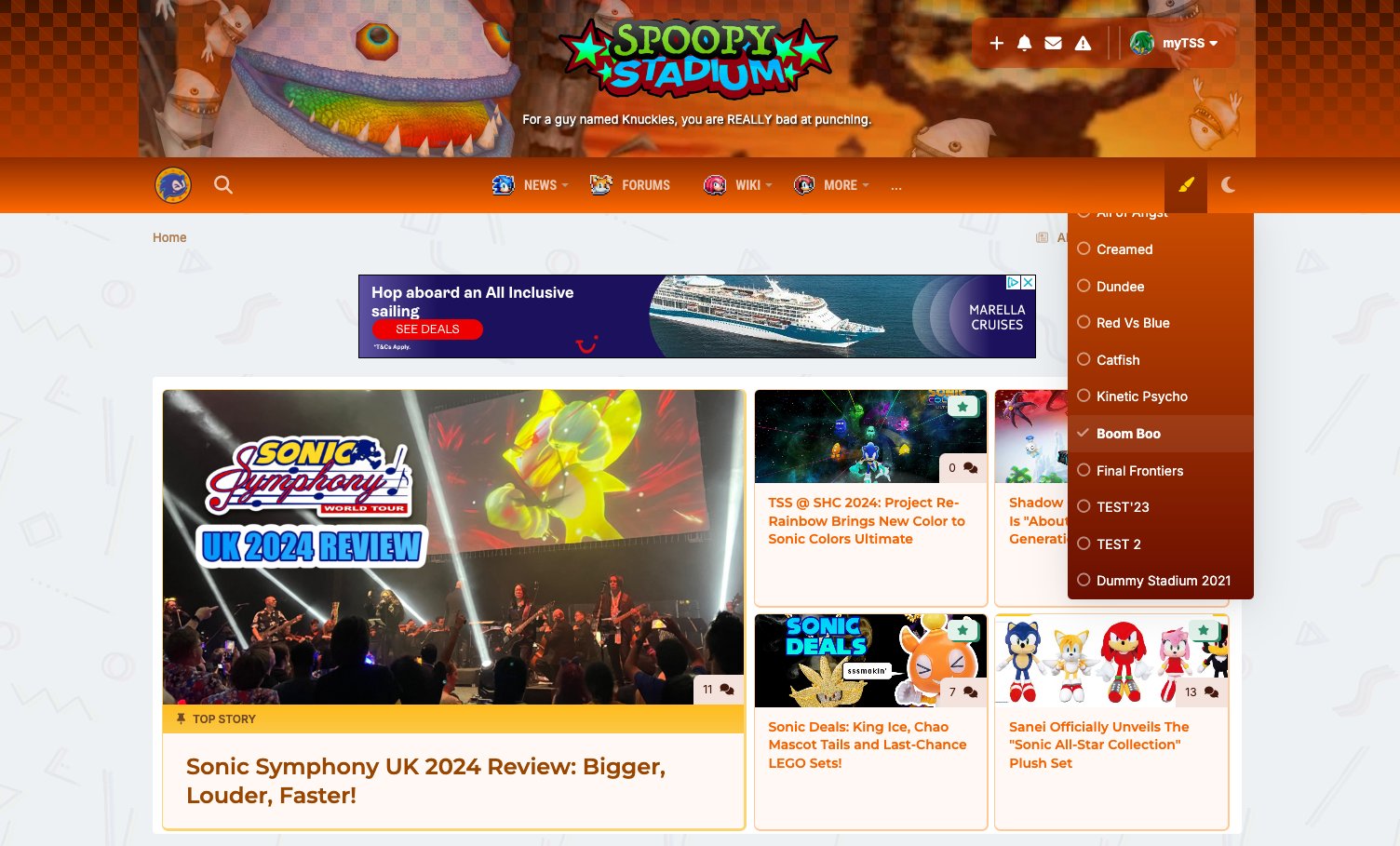 Sonic Stadium Sonic News Fandom on on X It s October. You know what that means The Boom Boo seasonal character theme is BACK for one month only It ll