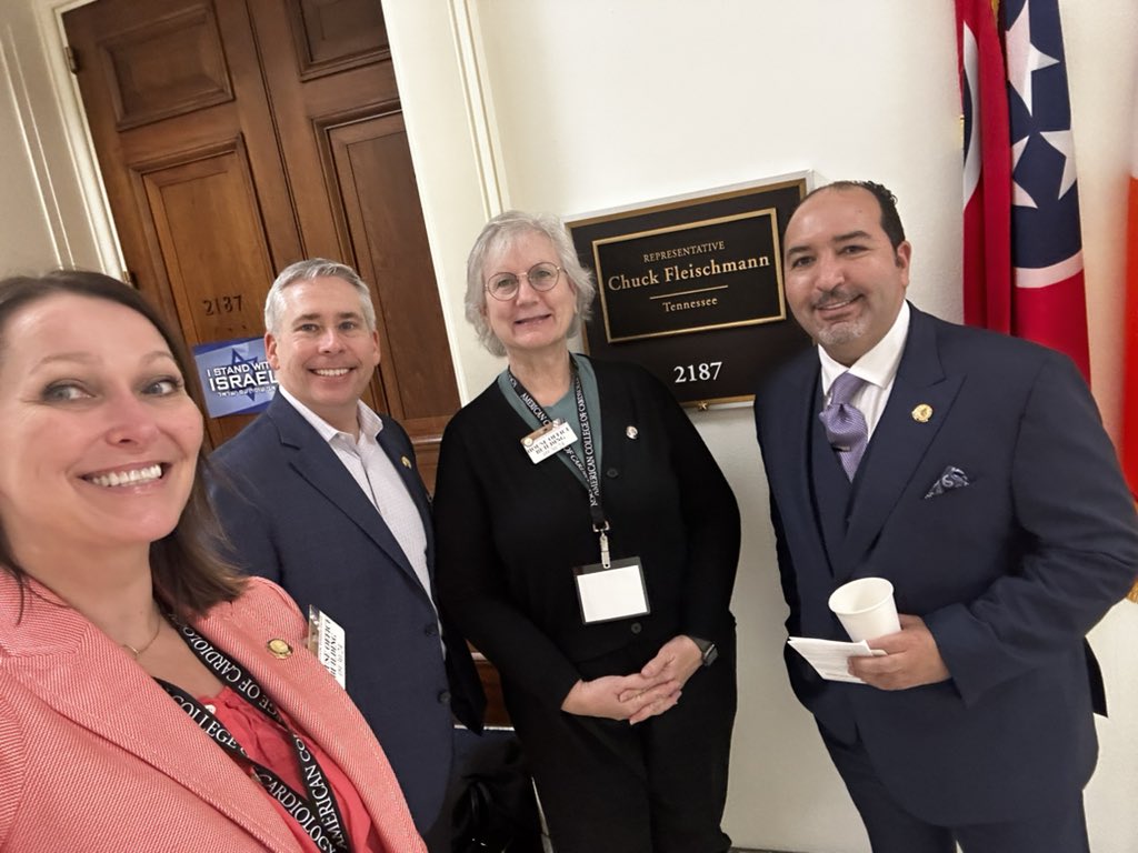 Alison L. Bailey, MD (@a_l_bailey) on Twitter photo Trying to improve access to 💙 care AND stay dry!
Discussing
✴️ Sustainable Medicare payment reform
✴️⬇️ administrative burden of #PriorAuth
✴️Passing #HEARTS #AED bill
✴️ Supporting telehealth for clinic and #CardiacRehab with <a href="/RepChuck/">Chuck Fleischmann</a> and <a href="/TNChapterACC/">TN Chapter- ACC</a>
#ACCLegConf Trying to improve access to 💙 care AND stay dry!
Discussing
✴️ Sustainable Medicare payment reform
✴️⬇️ administrative burden of #PriorAuth
✴️Passing #HEARTS #AED bill
✴️ Supporting telehealth for clinic and #CardiacRehab with <a href="/RepChuck/">Chuck Fleischmann</a> and <a href="/TNChapterACC/">TN Chapter- ACC</a>
#ACCLegConf