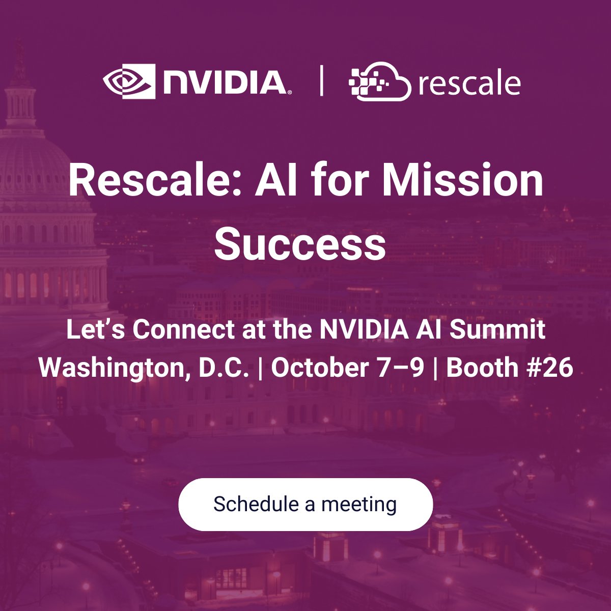 RescaleInc's tweet image. STARTING TODAY: Connect with Rescale at the @NVIDIA AI Summit!
tinyurl.com/3wamern4
#AI #PublicSector #CloudHPC #NVIDIAAISummit #Rescale #NVIDIA #GenAI #Omniverse #DGXCloud #FedRAMP