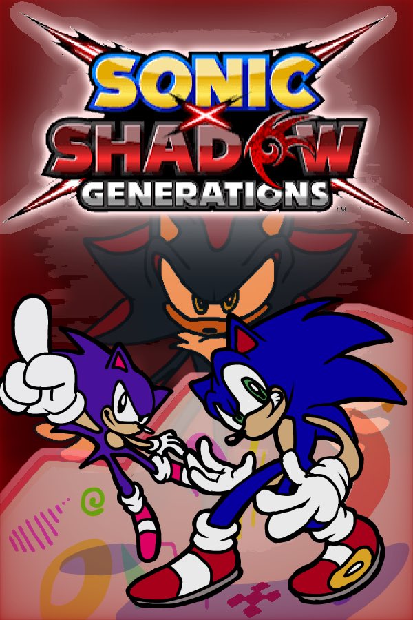 sunkoid's tweet photo. did anyone else’s sonicshadow generations preorder update to add this new cover image or was it just me ;) ;;;) ;);) ; ;) ;) ;  ) https://t.co/pY84X9CxNf