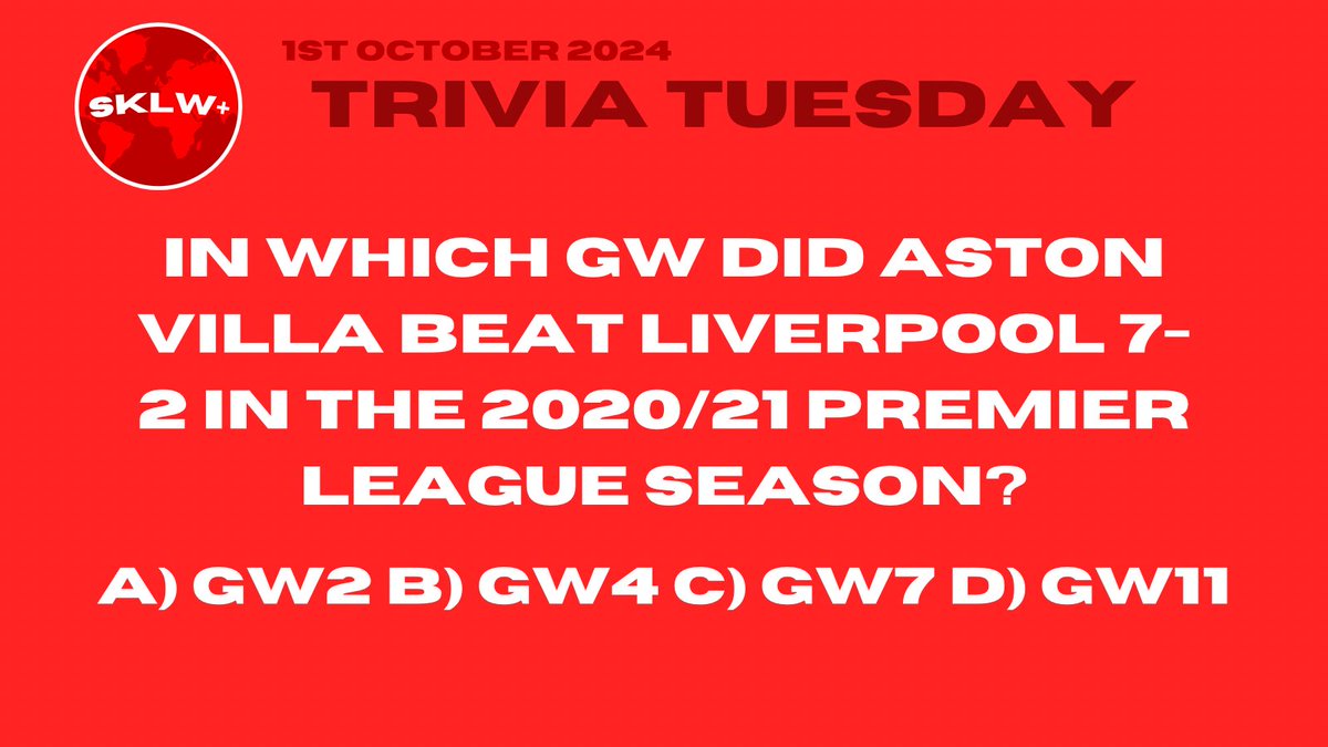 SKLWPLUS's tweet photo. TRIVIA TUESDAY #001

Good luck and answer the poll with your Answer below! 👇🏻👇🏻 https://t.co/6QKdPPuVny
