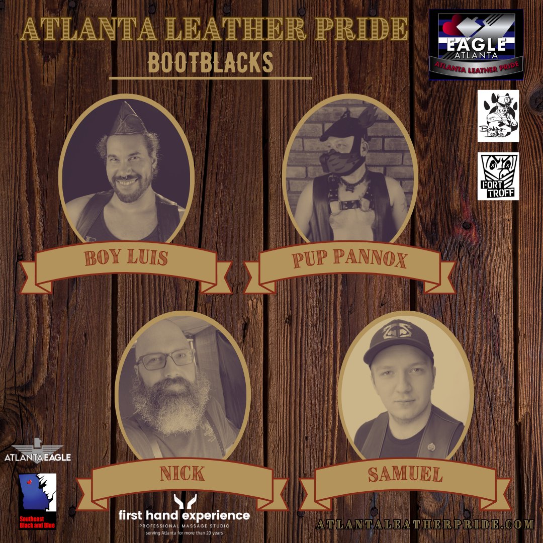 For Atlanta Leather Pride Weekend there will be a rotation of bootblacks working to keep everyone looking their best. Get your tickets at givebutter.com/ALP24