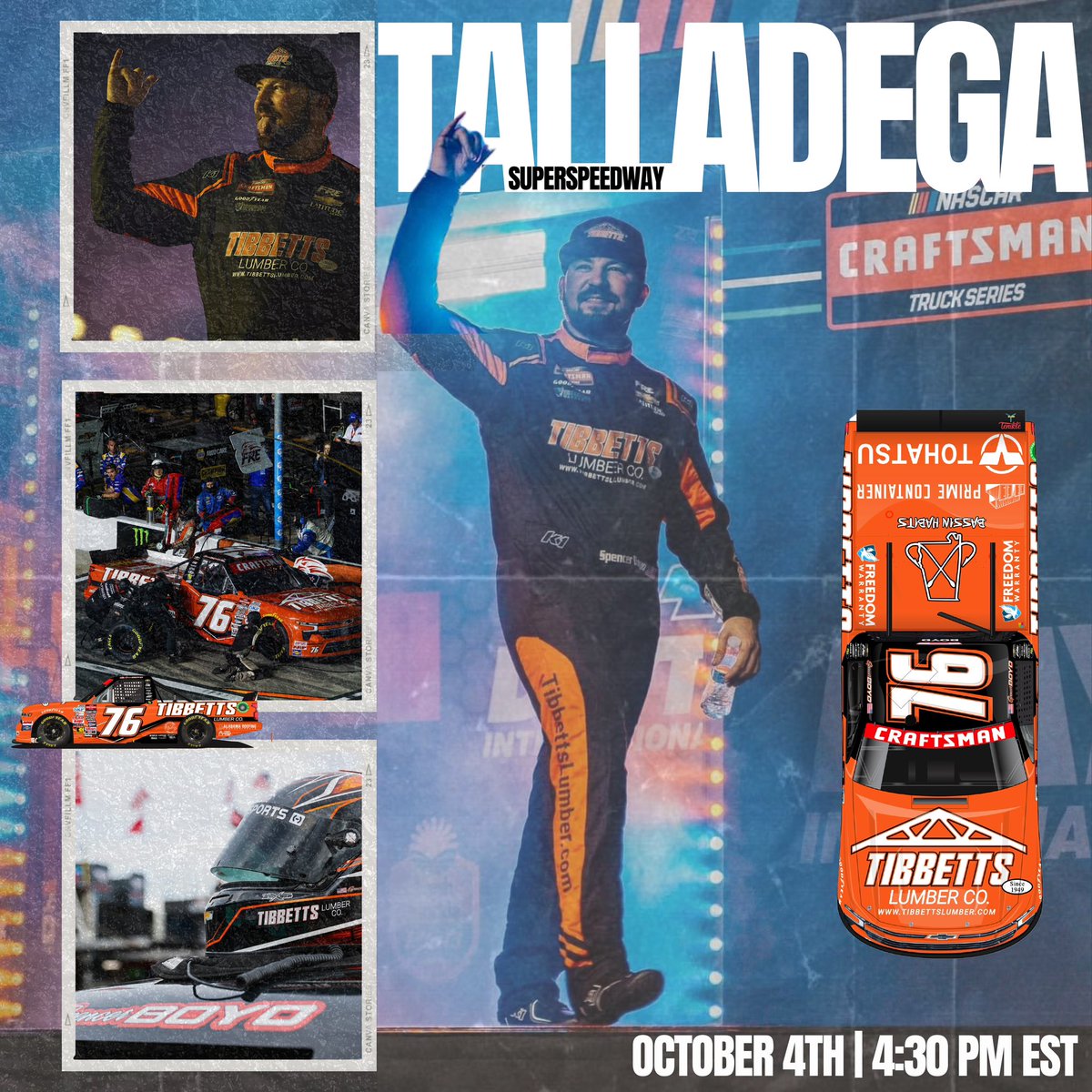 Freedom Racing Enterprises (@freedomracing76) on Twitter photo These colors look familiar? 👀
Happy to have <a href="/TibbettsLumber/">Tibbetts Lumber</a> back on board this week at <a href="/TALLADEGA/">Talladega Superspeedway</a> ! These colors look familiar? 👀
Happy to have <a href="/TibbettsLumber/">Tibbetts Lumber</a> back on board this week at <a href="/TALLADEGA/">Talladega Superspeedway</a> !