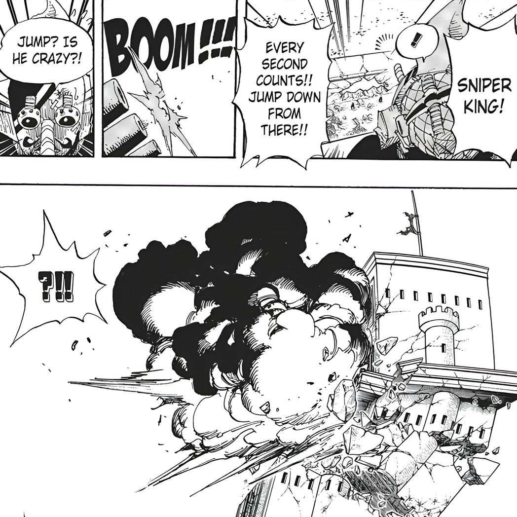 One Piece Chapter 420, titled "Buster Call"