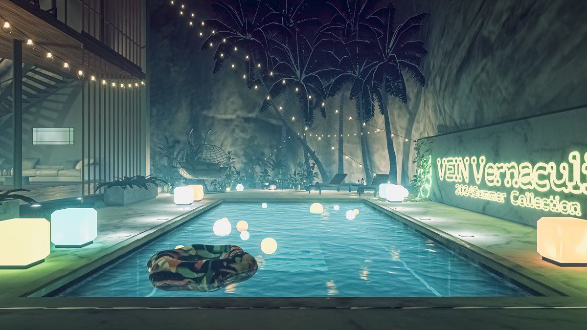 Neomance's tweet photo. Dreamy Nights At The Pool Villa
プールヴィラでの夢のような夜

World : Night Pool Villa
Author : VEIN_A

World URL :
https://t.co/A22tl7klDZ

#VRChat_world紹介 #Neo写真 https://t.co/elvbt8EX3q