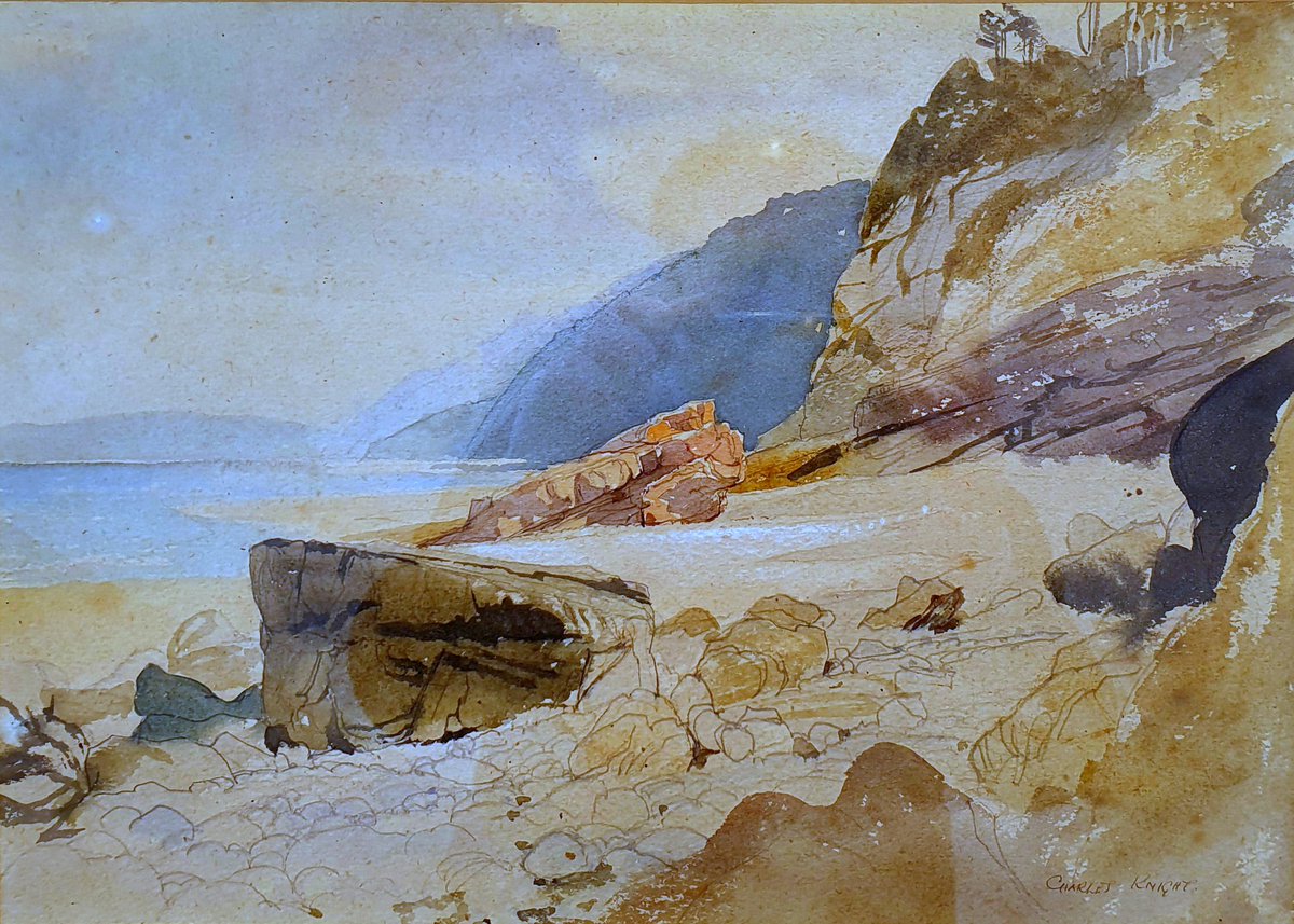 metadadaist's tweet photo. New in stock: 

Charles Knight ROI, VPRWS (1901-1990) - 'North Devon Coast at Glenthorne', watercolour, c.1947, signed, within a gilt frame.

DM/email tim@timwilliamsfineart.com for further information.

#charlesknight #exmoor #northdevon #exmoornationalpark 

@MichaelBarber9 https://t.co/gUIaY9eECl