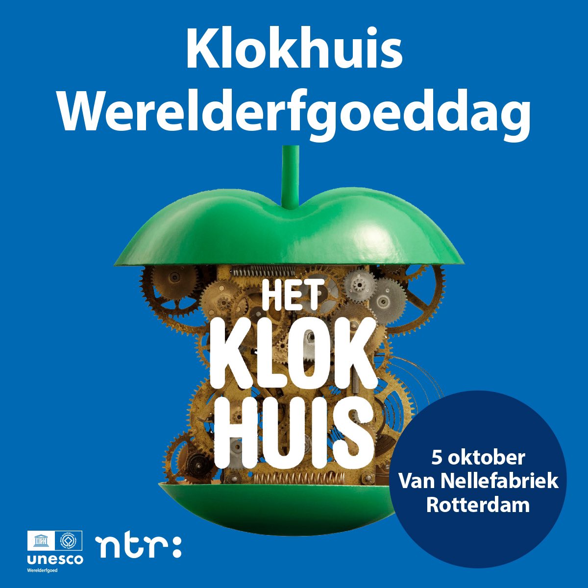 In de Van Nellefabriek in Rotterdam vindt komende zaterdag, 5 oktober, de Klokhuis Werelderfgoeddag plaats! 🍏

👉 Meer info: werelderfgoed.nl/nl/nieuws/5-ok…