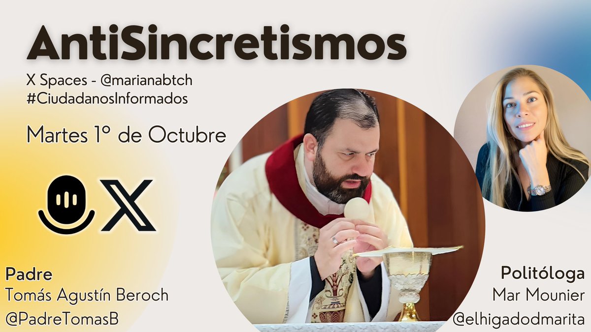 marianabtch's tweet image. HOY 5PM (CST) Centro de México.

#CiudadanosInformados con el @PadreTomasB, @elhigadodmarita y @TonyJohnsonHeir.

Abajo el link.