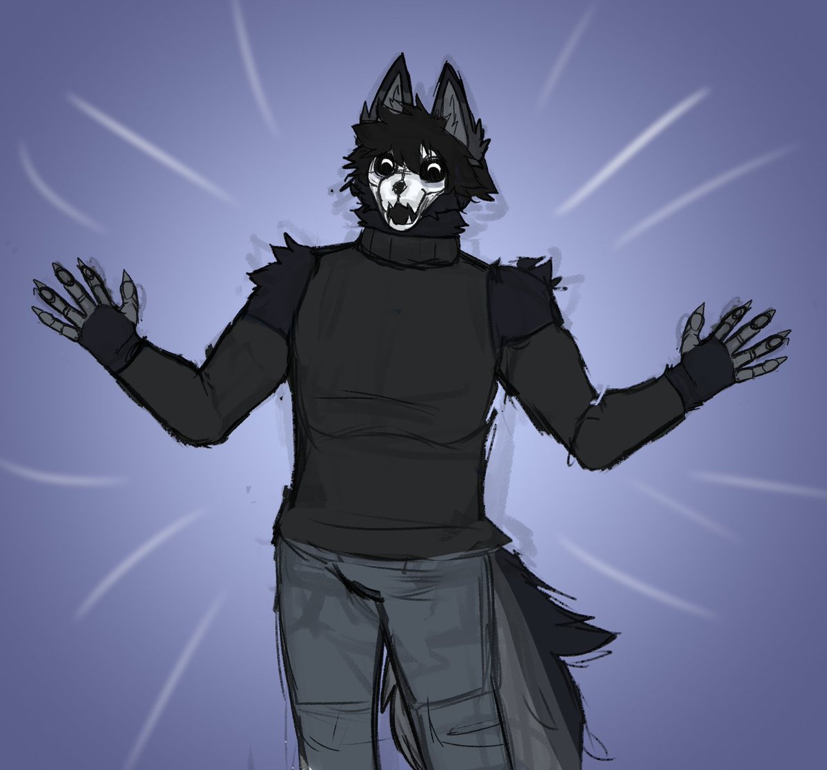 A rough sketch to show how pleased I am to see its Spooky month now!