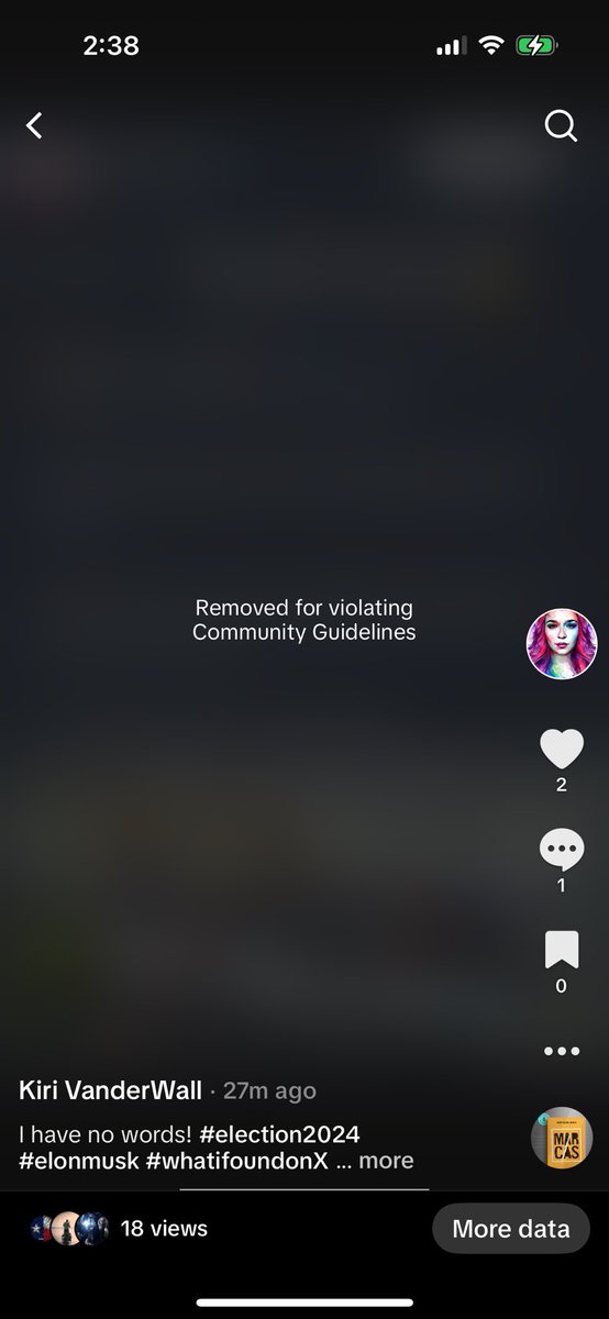 KiriVanderWall's tweet photo. @elonmusk Posted a screen recording of this on TikTok, nothing added except for “my thoughts exactly, Elon! Welcome to Arizona 🤨” and within 10 mins it is taken down for community guidelines violation! https://t.co/4NU1SsOCLI