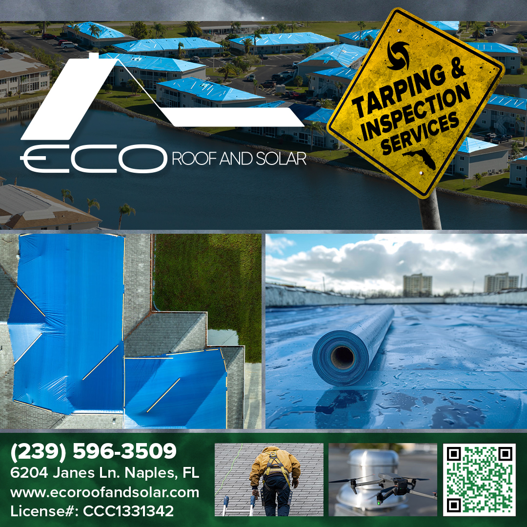 ecoroofandsolar's tweet photo. Hurricane Helene may have passed, but the damage left behind can worsen if not addressed immediately. With heavy rain forecasted for the next two weeks, the time to act is now: (239) 596-3509 https://t.co/0cUKA0yacf
