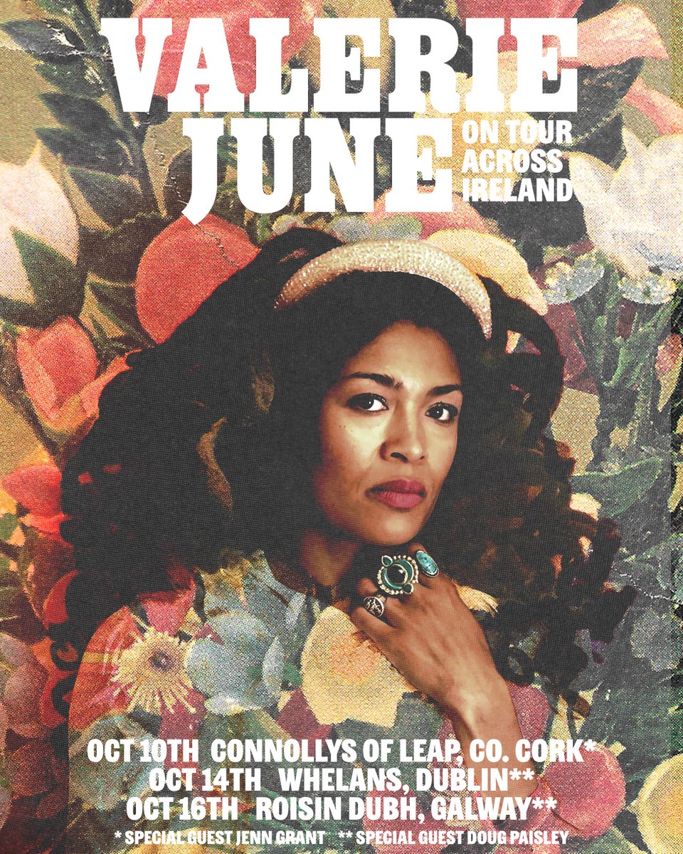 Special shows in Ireland next week.. Including <a href="/TheValerieJune/">Valerie June</a> tour playing <a href="/connollysofleap/">Connolly's Of Leap</a> <a href="/whelanslive/">Whelan's</a> and <a href="/roisindubhpub/">Róisín Dubh</a>  - Ticket information from valeriejune.com