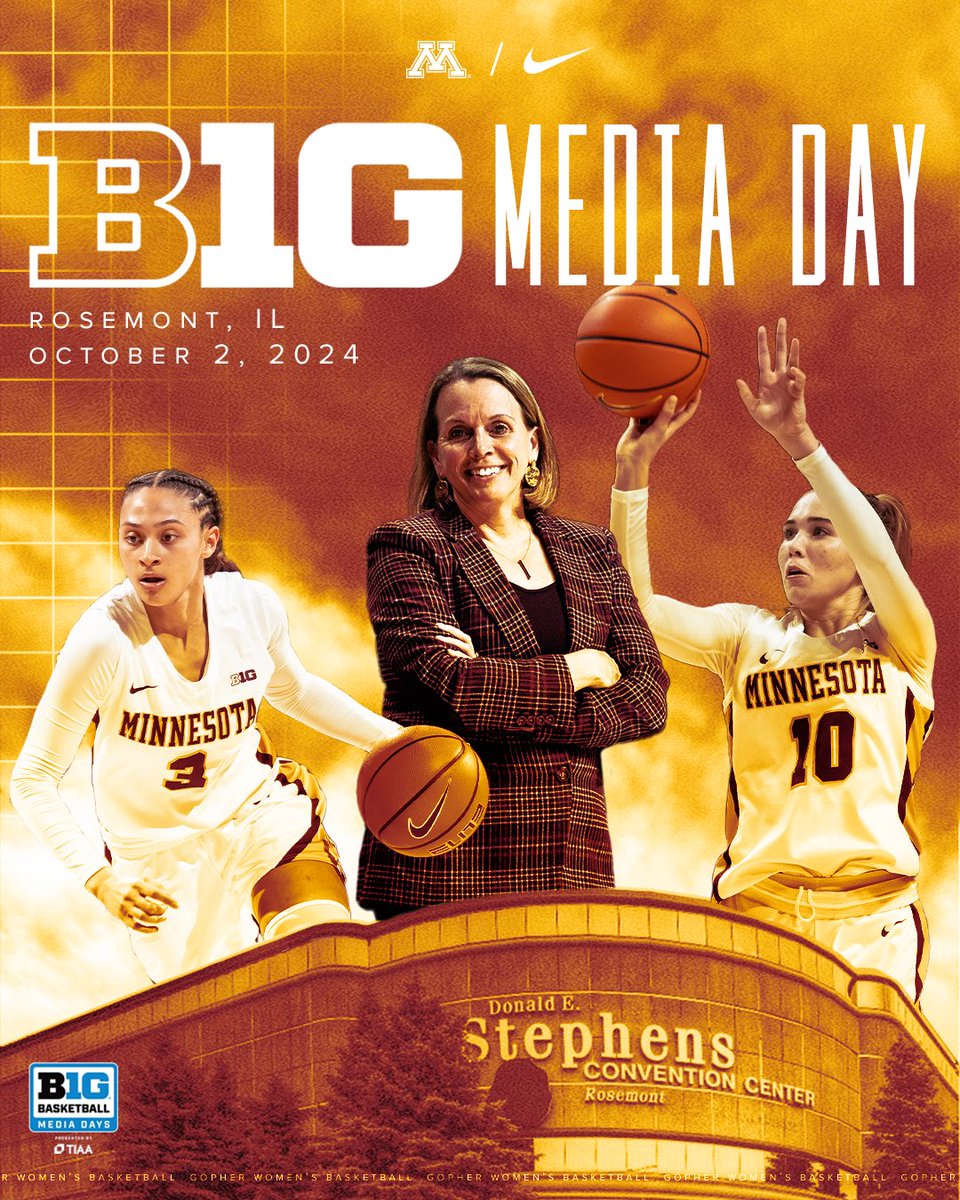 Minnesota Women's Basketball (@gopherwbb) on Twitter photo Bringing Our Backcourt to #B1GMediaDays π€
#Gophers | #SkiUMah Bringing Our Backcourt to #B1GMediaDays π€
#Gophers | #SkiUMah
