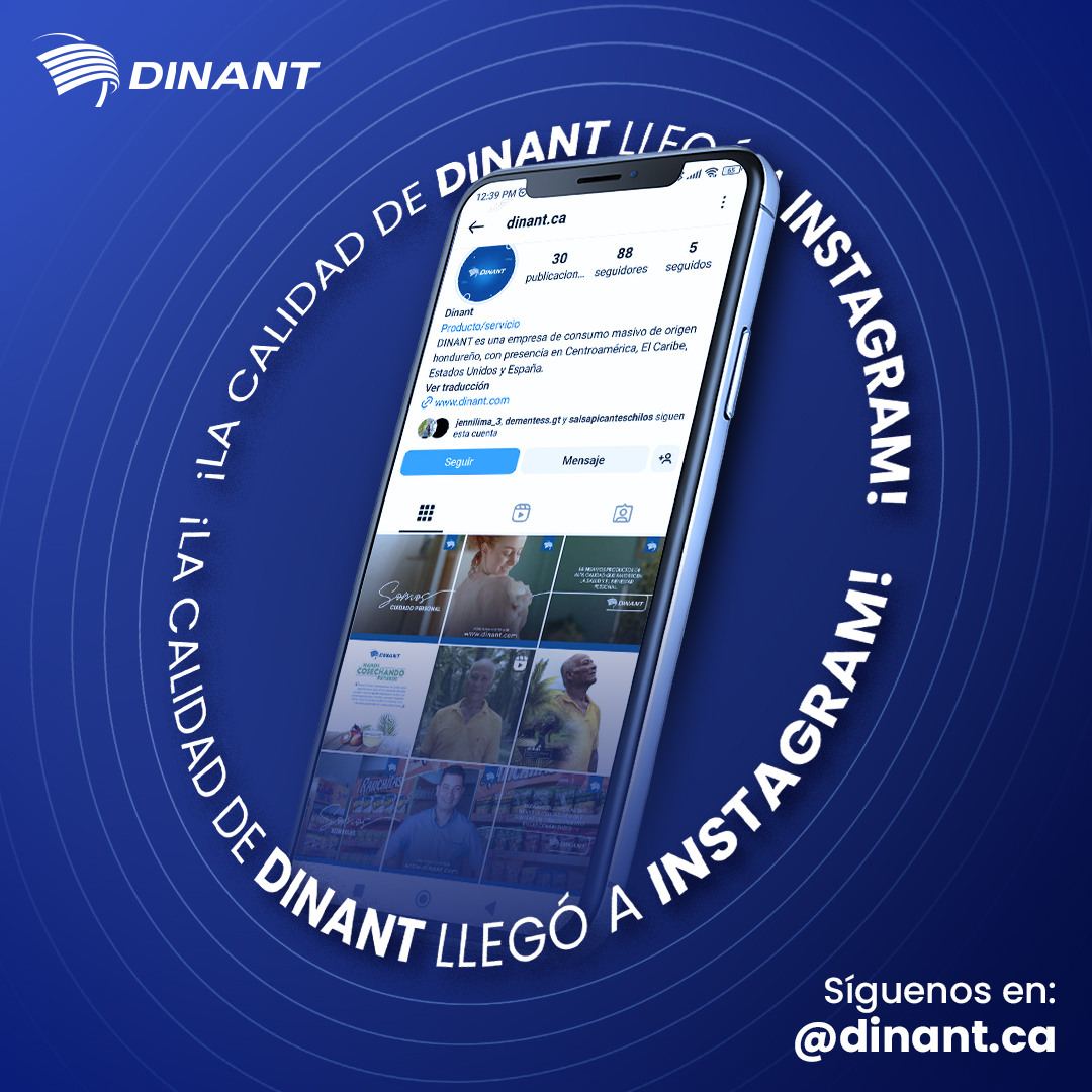 ¡Ahora Dinant está en Instagram! 🎉 Síguenos para conocer nuestras novedades, productos y más. 👉 instagram.com/dinant.ca/