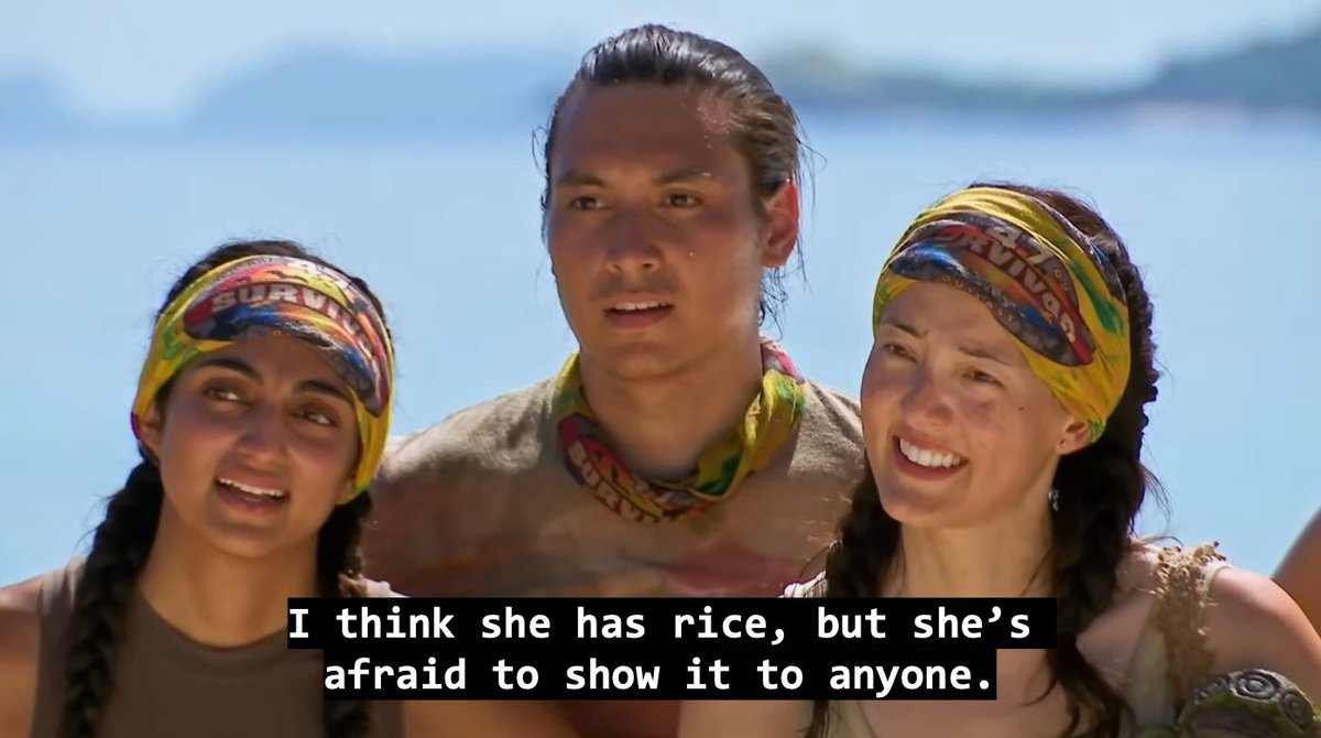 I think stealing rice is a good idea and I stand by! #Survivor #Survivor47 #ITYSL