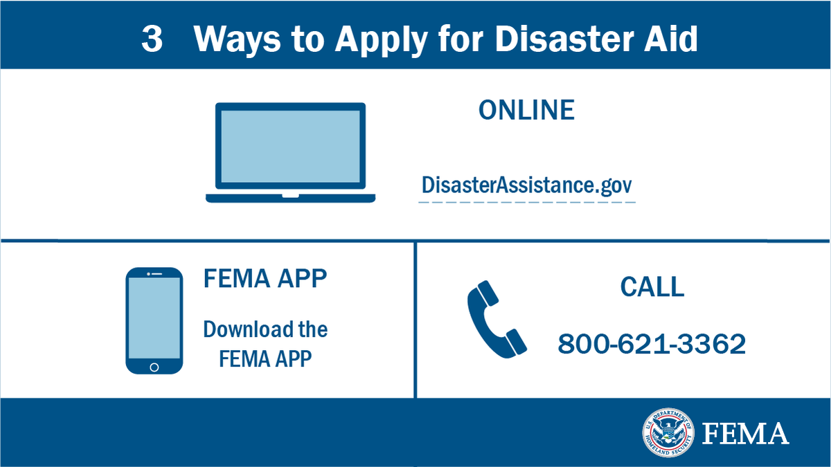 Georgia: Homeowners &amp; renters in 30 additional counties are now eligible for disaster assistance benefits due to the damages from #Helene.

3 ways to apply ⤵
💻 disasterassistance.gov
📲 fema.gov/app
📞 800-621-3362

Designated counties: fema.gov/disaster/4830/…